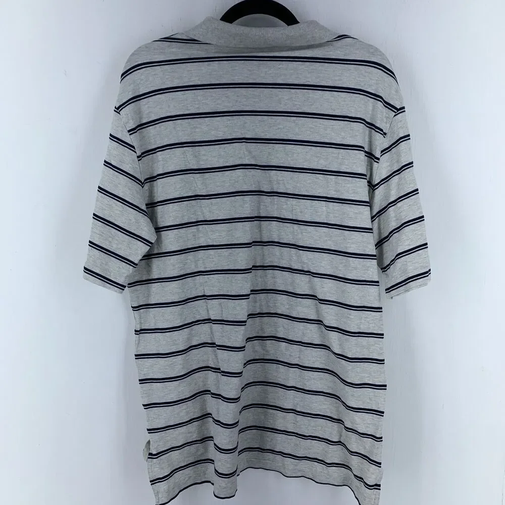 Polo Golf Ralph Lauren‎ Mens Large Shirt Pima Cotton Preppy Stripes Casual